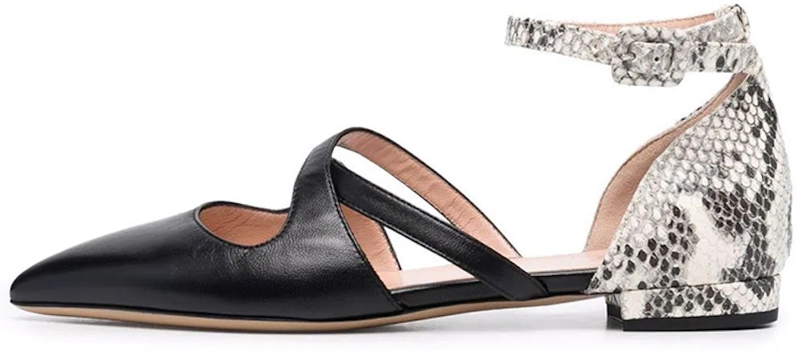 (Women) BALLY Pointed Flat 'Black Snakeskin' 6234086 Buy (Women) BALLY Pointed Flat 'Black Snakeskin' 6234086