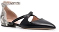 Order (W) BALLY Zapatos Planos Punta 'Piel de Serpiente Negra' 6234086