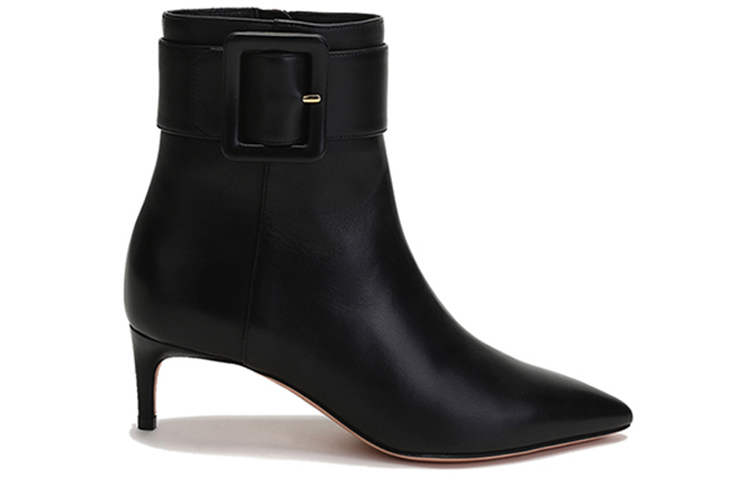 (W) BALLY Pointed Toe Ankle Boots 'Black Leather High Heel' 圖 2