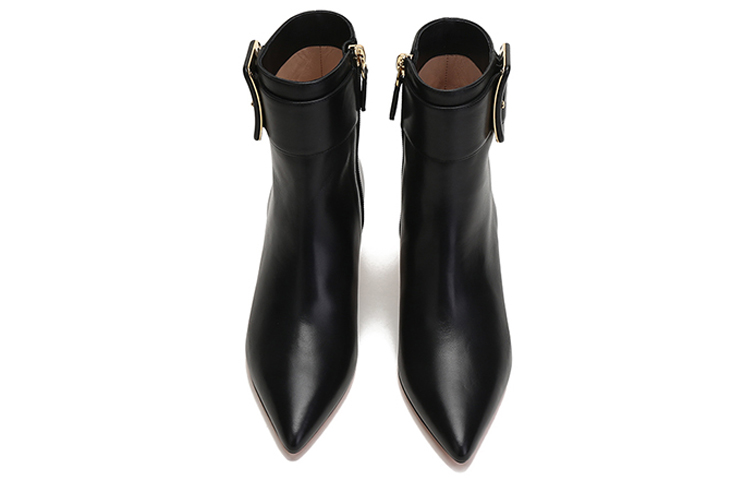 (W) BALLY Pointed Toe Ankle Boots 'Black Leather High Heel' 圖 4
