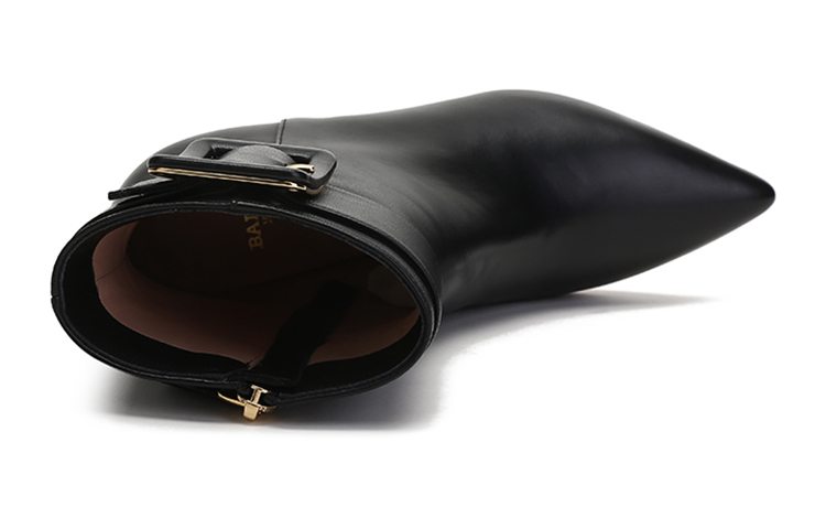 (W) BALLY Pointed Toe Ankle Boots 'Black Leather High Heel' 圖 5