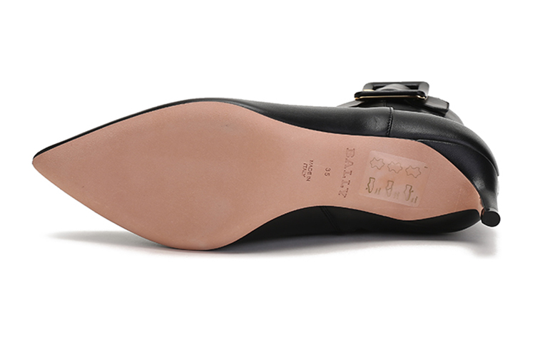 (W) BALLY Pointed Toe Ankle Boots 'Black Leather High Heel' 圖 6