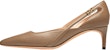 (W) BALLY Kasut Tumit Tinggi Slip-On Hujung Runcing 'Beige' 6300282