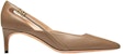 (W) BALLY Kasut Tumit Tinggi Slip-On Hujung Runcing 'Beige' 6300282