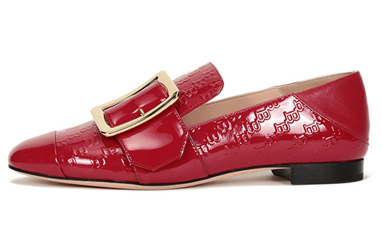 (W) BALLY Retro 'Red Buckle Loafer'