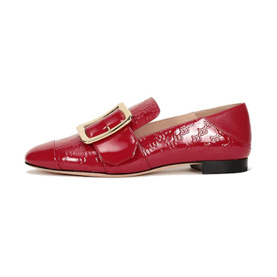 (W) BALLY Retro 'Red Buckle Loafer'
