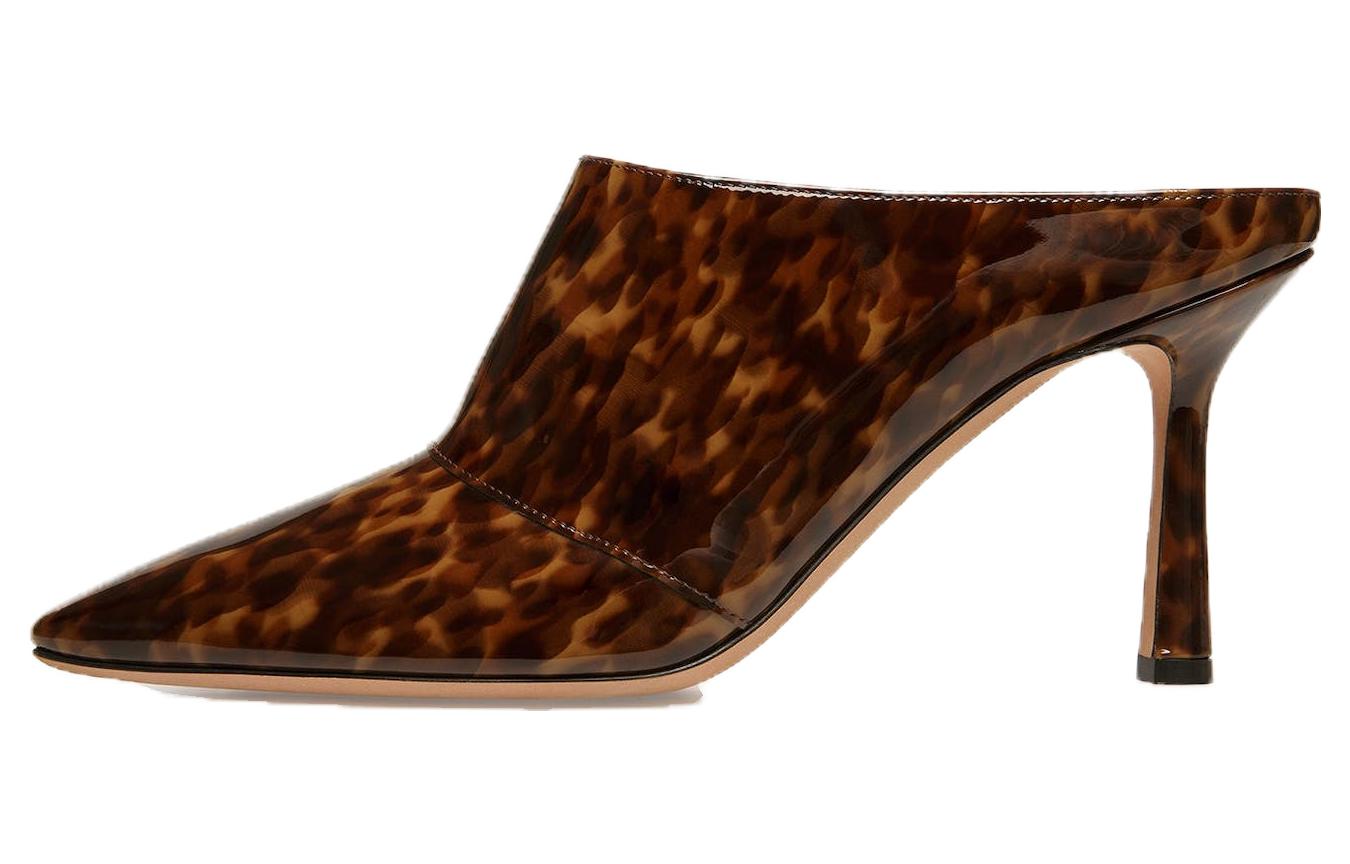 (Women) BALLY Round-Toe Patent Slip-On 'Fashion Brown Sandal' 6303505