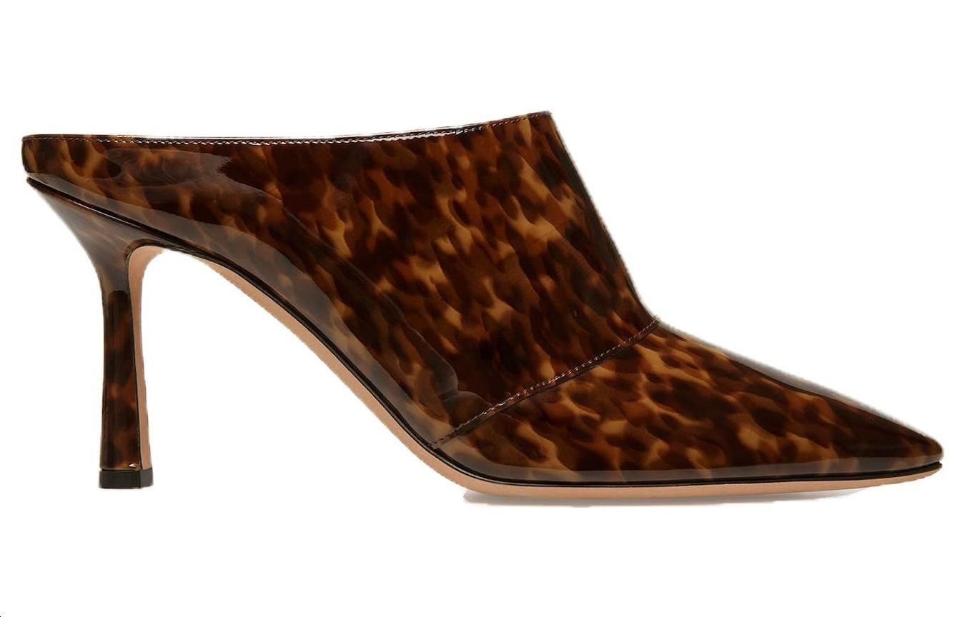 (W) BALLY Round-Toe Patent Slip-On 'Fashion Brown Sandal' 圖 2