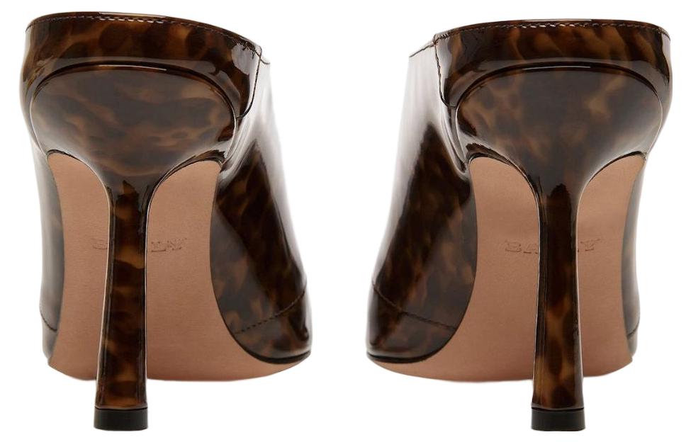 Shop (Women) BALLY Round-Toe Patent Slip-On 'Fashion Brown Sandal' 6303505
