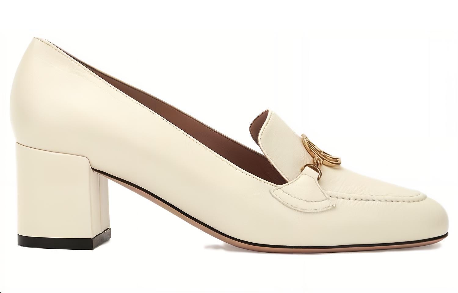 Order (W) BALLY Tumit Tebal Selesa Hujung Bulat 'Beige' 6305003