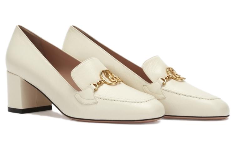 Lookbook (Women) BALLY Round Toe Comfort Chunky Heel 'Beige' 6305003