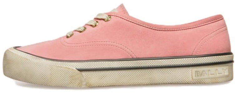 BALLY巴利 Santa Ana 皮革 圓頭綁帶 低筒 板鞋 女款 粉紅色 Buy BALLY巴利 Santa Ana 皮革 圓頭綁帶 低筒 板鞋 女款 粉紅色