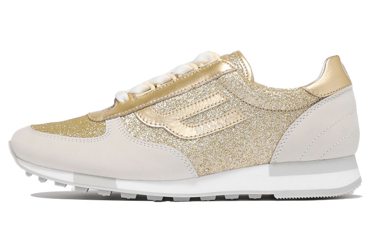 Buy BALLY 金色閃光織物拼皮休閒運動鞋 女款 米金色