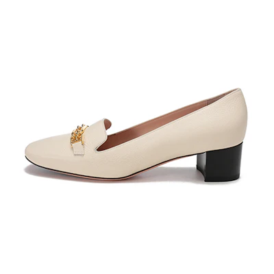 (W) BALLY SS22 'Bone White Horsebit Loafer'