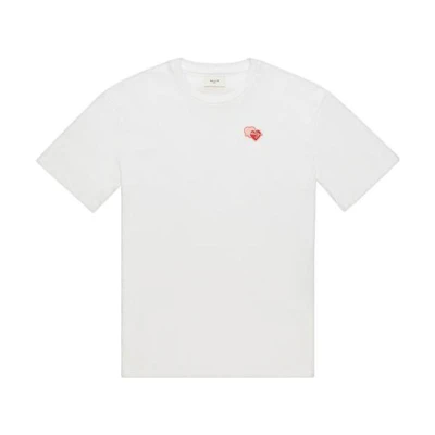 (Women) BALLY SS23 White Heart Print Crewneck T-Shirt in White. 6303948