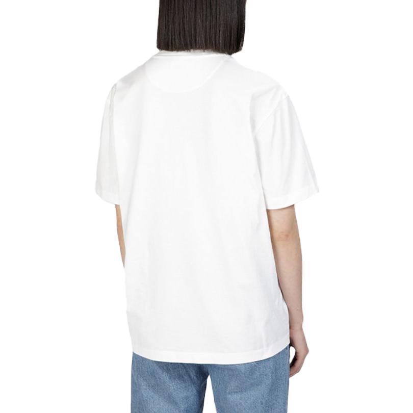 Shop (W) BALLY SS23 Baju-T Leher Bulat Putih Cetak Hati. 6303948