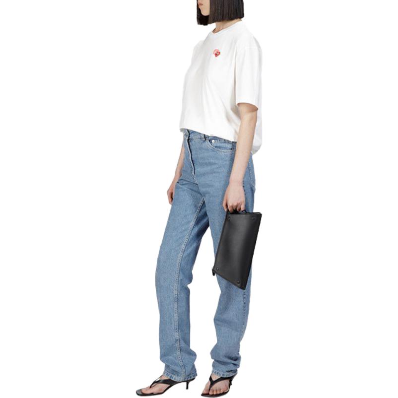 Purchase (W) BALLY SS23 Baju-T Leher Bulat Putih Cetak Hati. 6303948