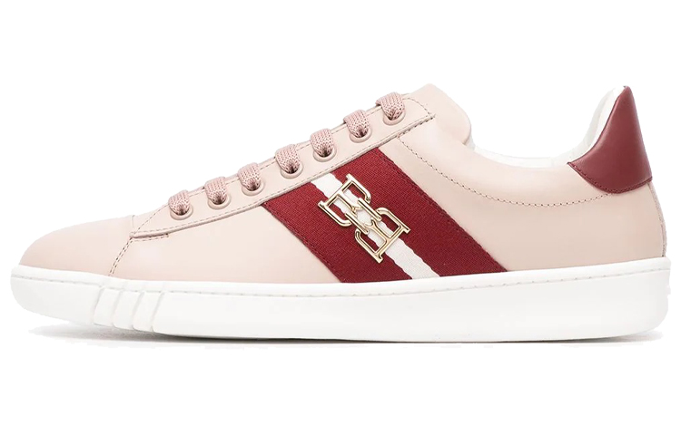 (W) BALLY Stripe Detail Leather Sneakers 'Pink CMFT'