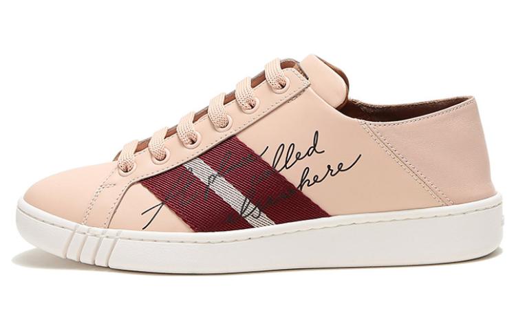 (Women) BALLY Stripe Leather Low-Top 'Nude Pink' 6226198
