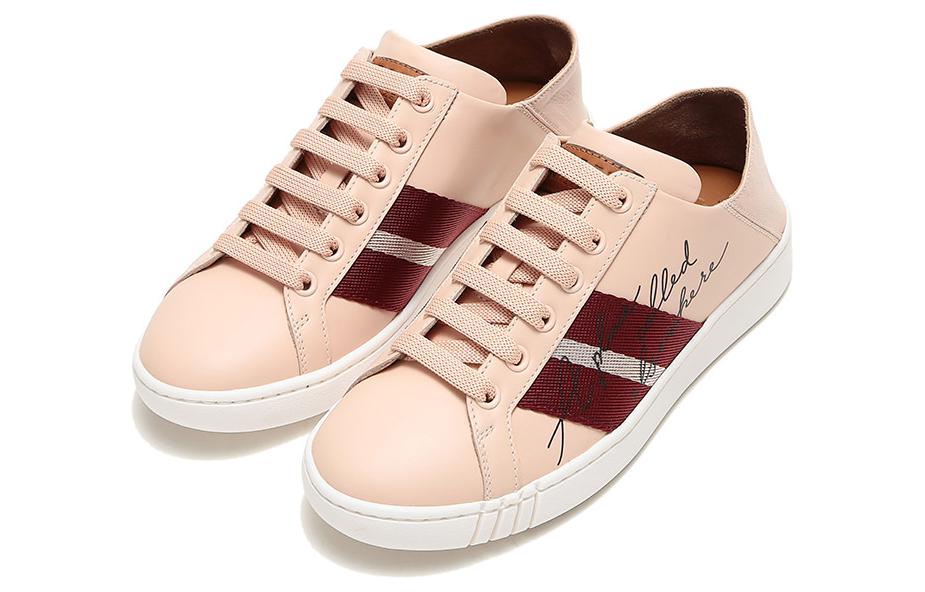 Lookbook (Women) BALLY Stripe Leather Low-Top 'Nude Pink' 6226198