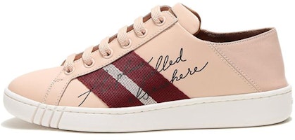 (Women) BALLY Stripe Leather Low-Top 'Nude Pink' 6226198 (Women) BALLY Stripe Leather Low-Top 'Nude Pink' 6226198