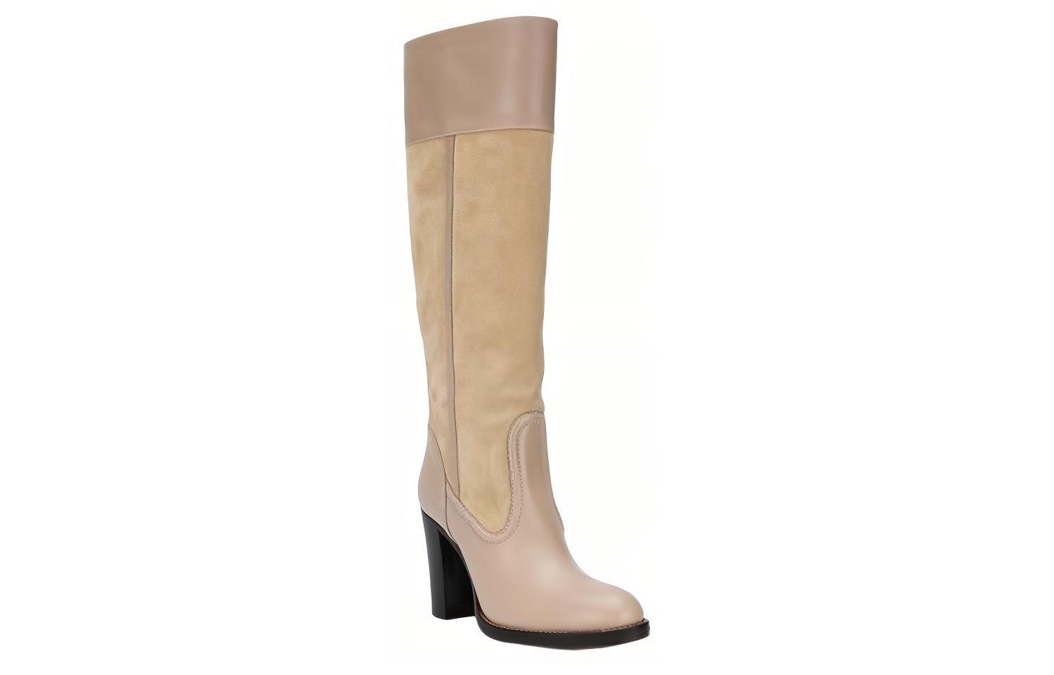 (W) BALLY Suede Fashion Chunky High Boot 'Nude' 圖 2