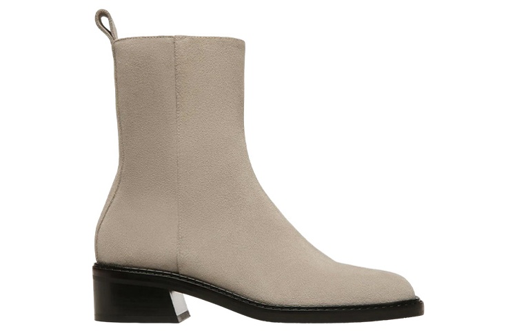 (W) BALLY Suede Fashion Slip-On Ankle Boot 'Beige' 圖 2