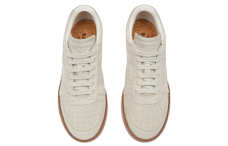 (W) BALLY Suede Low-Top Lace-Up Sneakers 'Beige' 圖 2