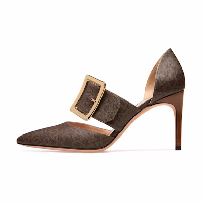 (W) BALLY TPU 'Simple Brown High Heels'