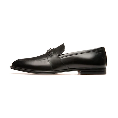 (W) BALLY Wesper 'Black Leather Loafers'