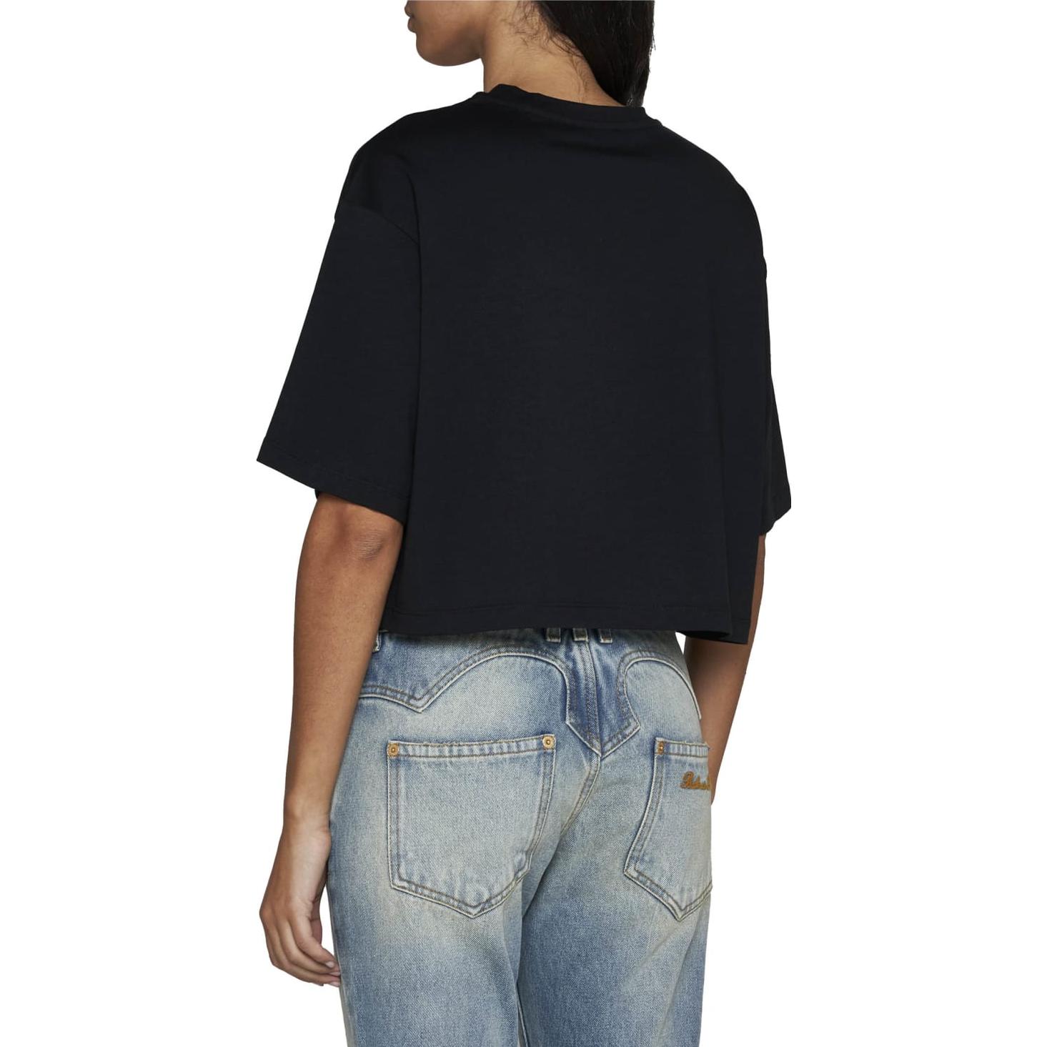 Purchase (W) 발망 블랙 레터 프린트 크롭 반팔 티셔츠. CF1EE020-BC61-EAD