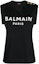 Order (W) BALMAIN 黑色無袖T恤帶標誌印花設計 CF1ED001-BB02-EAB