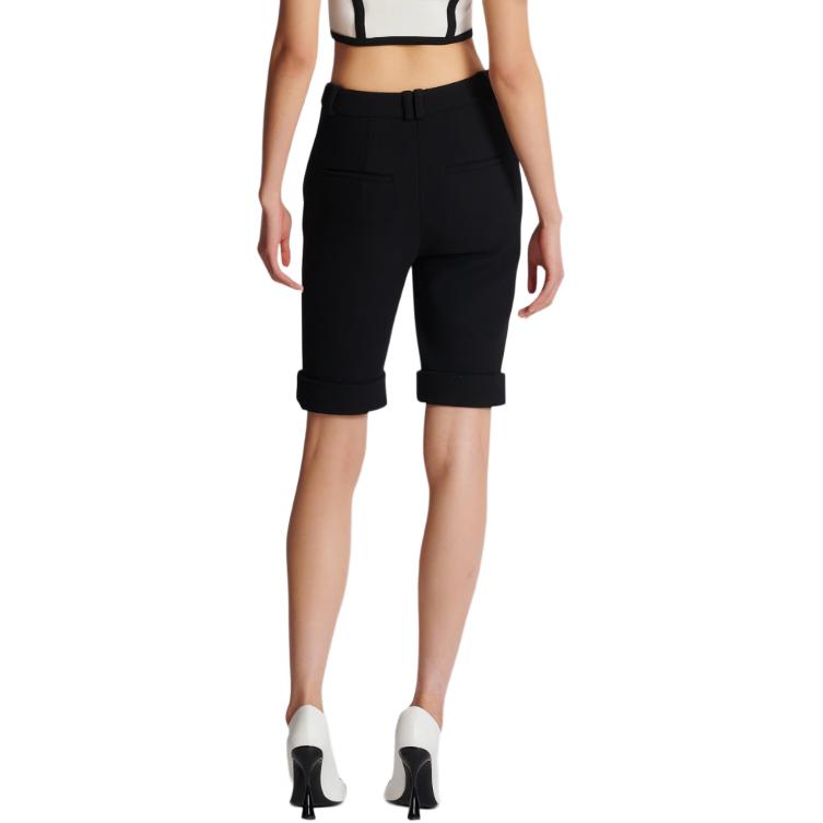 Details for (W) BALMAIN 黑色修身彈性腰休閒短褲 CF0PB205WB860PA