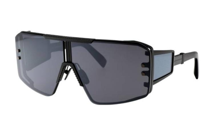 (Women) BALMAIN  Black Titanium Sunglasses with Logo Engraving. BPS146B147146B