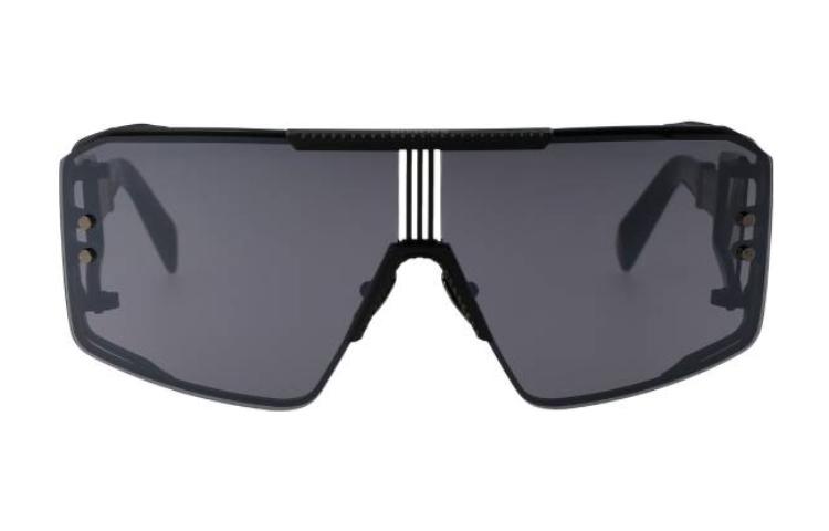 Lookbook (W) 발망 블랙 티타늄 로고 각인 선글라스. BPS146B147146B