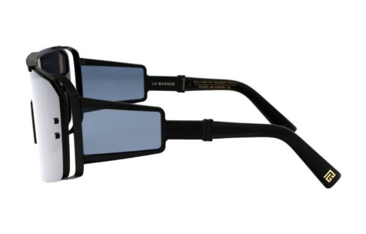 Shop (W) 발망 블랙 티타늄 로고 각인 선글라스. BPS146B147146B