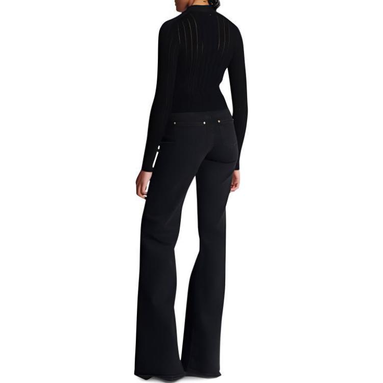 Shop (W) 巴尔曼黑色V领长袖针织开衫. BF1KL018KE180PA