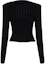 Lookbook (Women) BALMAIN Black V-Neck Slim Fit Knit Cardigan with Long Sleeves DF1KL007KB07-0PA