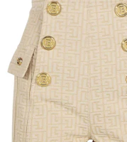 Cheap (W) BALMAIN 經典標誌提花釦短褲 米色 XF1MA010CB65-GID