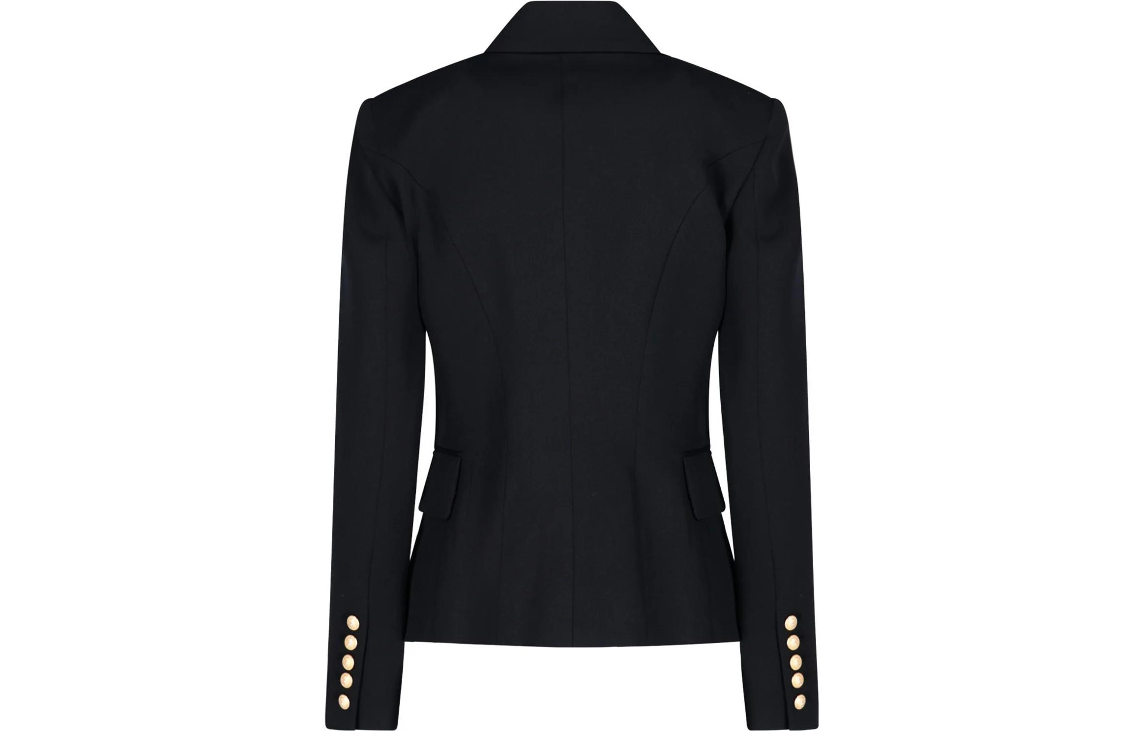 Lookbook (W) 巴尔曼 双排扣西装外套 - 黑色 XF1SG000WB08-0PA