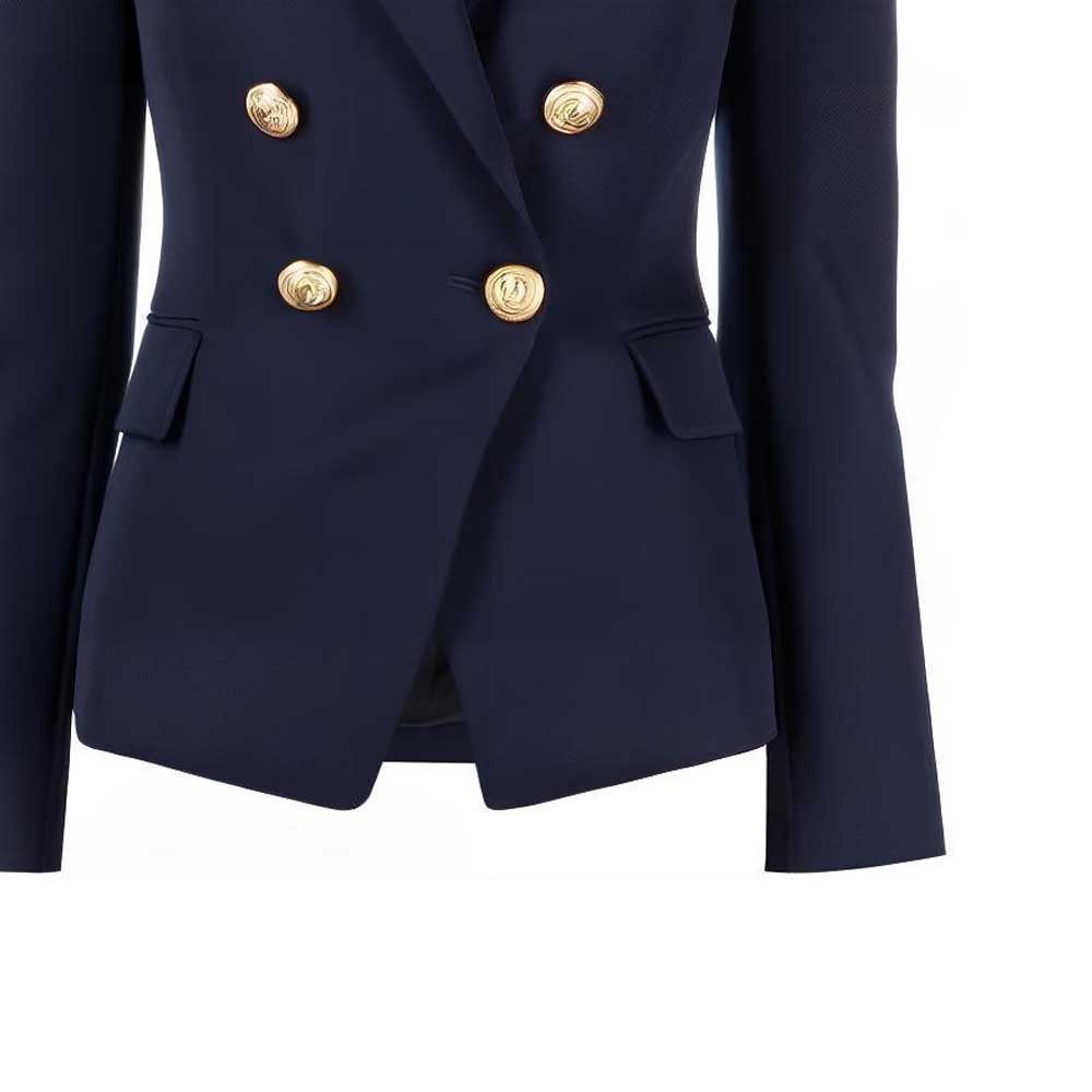 Sizing (W) Balmain Jas Blazer Double-Breasted Biru Tua. YF1SG000WB08