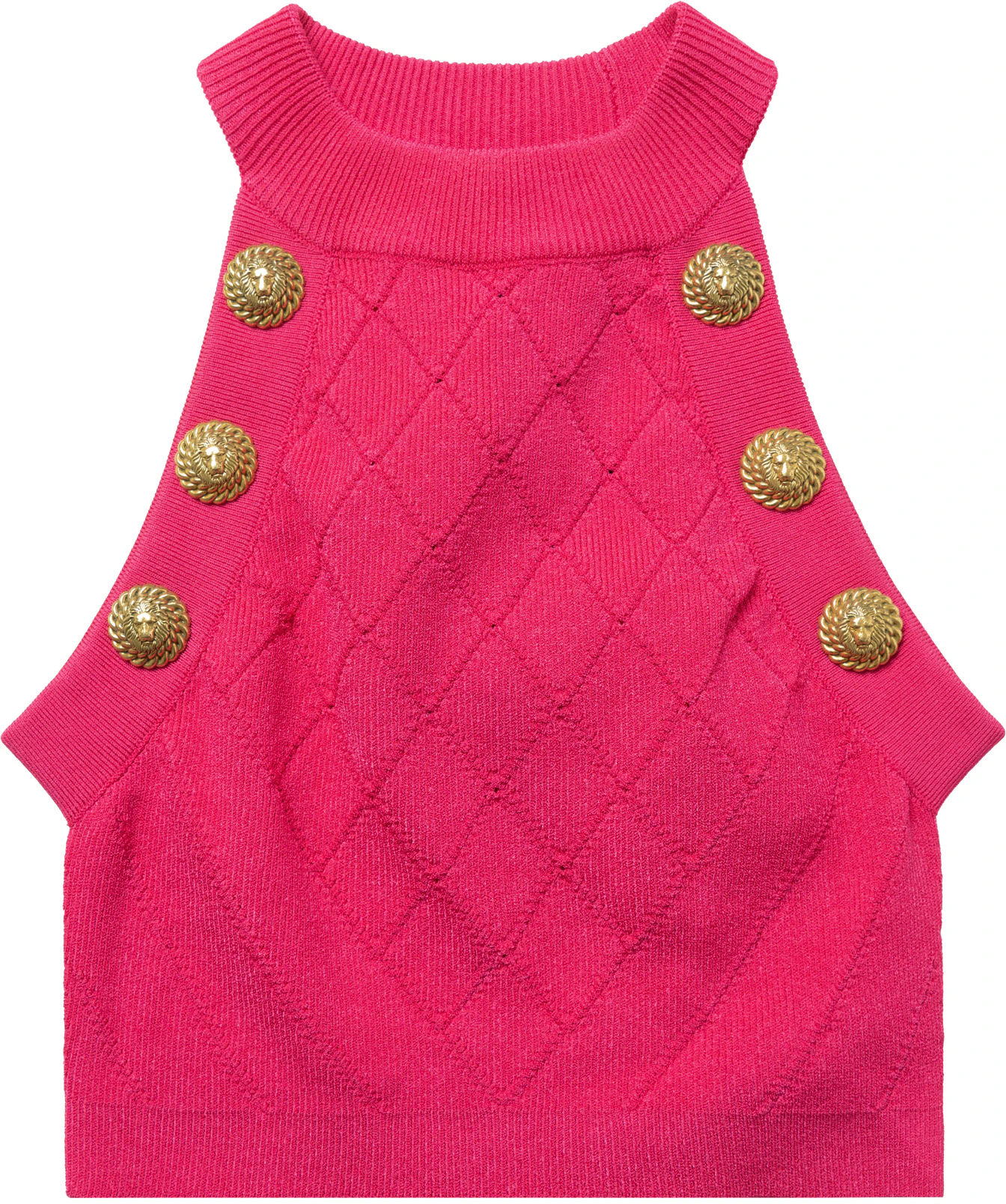 women-balmain-halter-neck-sleeveless-top-bright-pink-cf-1-ab-390-kf-53-4-dk