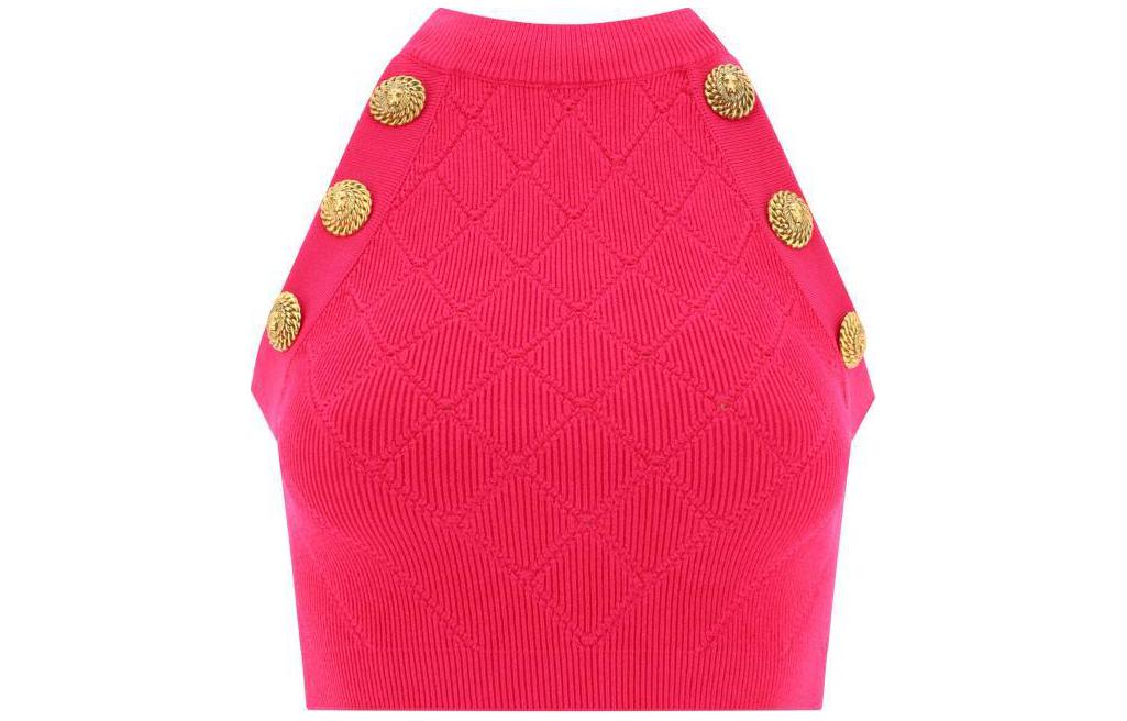 Order (W) BALMAIN 露肩無袖上衣 明亮粉紅色 CF1AB390-KF53-4DK