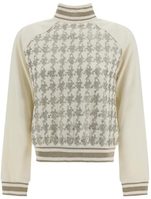 (W) BALMAIN Baju Sejuk Leher Tinggi Cetakan Lengan Panjang - Putih BF1KF050-MC98-GAD Order (W) BALMAIN Baju Sejuk Leher Tinggi Cetakan Lengan Panjang - Putih BF1KF050-MC98-GAD