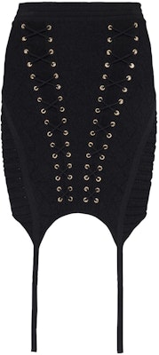 (W) 巴尔曼高腰黑色针织裙 YF1LB481KC28-0PA Buy (W) 巴尔曼高腰黑色针织裙 YF1LB481KC28-0PA