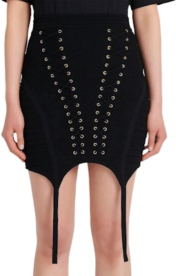 (W) 巴尔曼高腰黑色针织裙 YF1LB481KC28-0PA Purchase (W) 巴尔曼高腰黑色针织裙 YF1LB481KC28-0PA