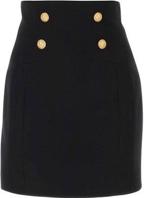 (W) 巴尔曼高腰修身款纽扣迷你裙黑色 BF1LB810-WC09-0PA Order (W) 巴尔曼高腰修身款纽扣迷你裙黑色 BF1LB810-WC09-0PA