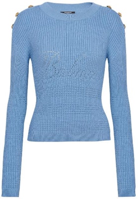 (W) BALMAIN Baju Sejuk Rajut dengan Logo Huruf Terperinci. CF1KA003-KF24-0FA Order (W) BALMAIN Baju Sejuk Rajut dengan Logo Huruf Terperinci. CF1KA003-KF24-0FA