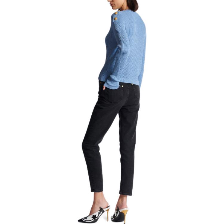 Purchase (W) BALMAIN Baju Sejuk Rajut dengan Logo Huruf Terperinci. CF1KA003-KF24-0FA