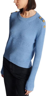 (W) BALMAIN Baju Sejuk Rajut dengan Logo Huruf Terperinci. CF1KA003-KF24-0FA Details for (W) BALMAIN Baju Sejuk Rajut dengan Logo Huruf Terperinci. CF1KA003-KF24-0FA